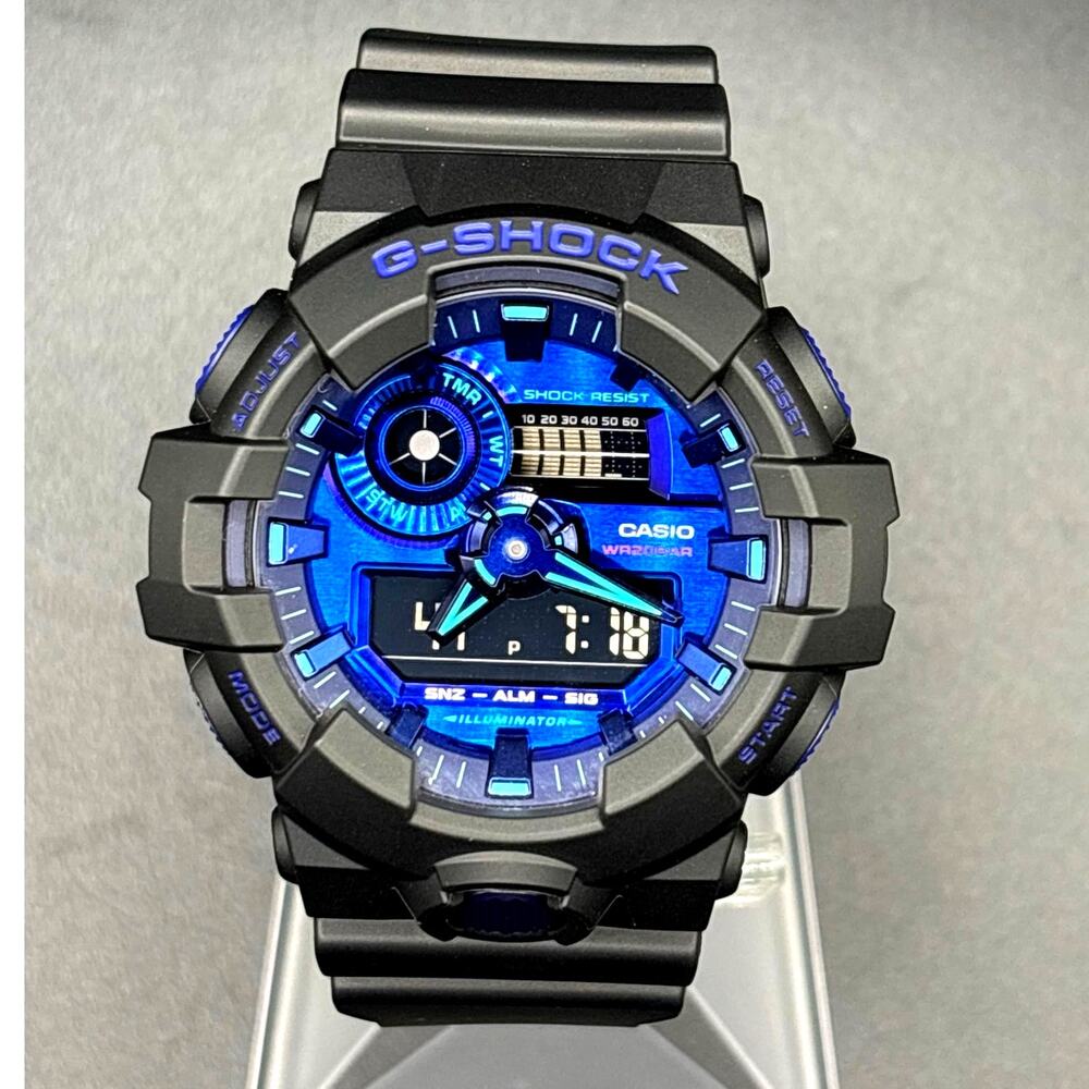 Casio G-Shock GA700VB-1A Virtual Blue Analog Digital Men’s Watch